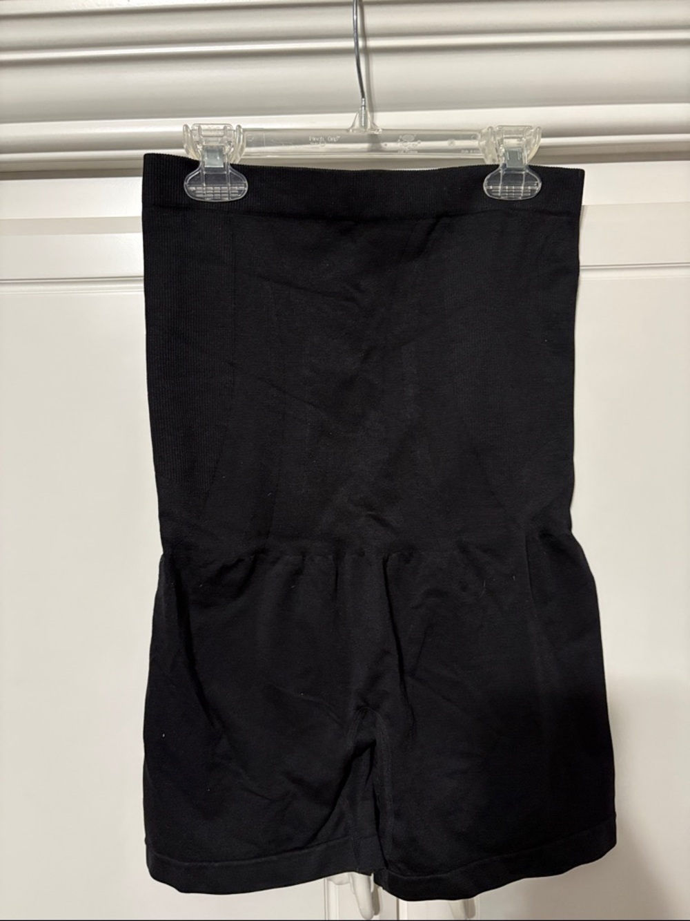 Maternity High-Waist Black Shaping Shorts